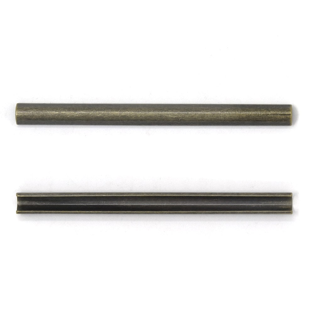 廃番】Y11 / 85mm ヘリ止め金具 / AT 〈10個〉:がまぐち口金