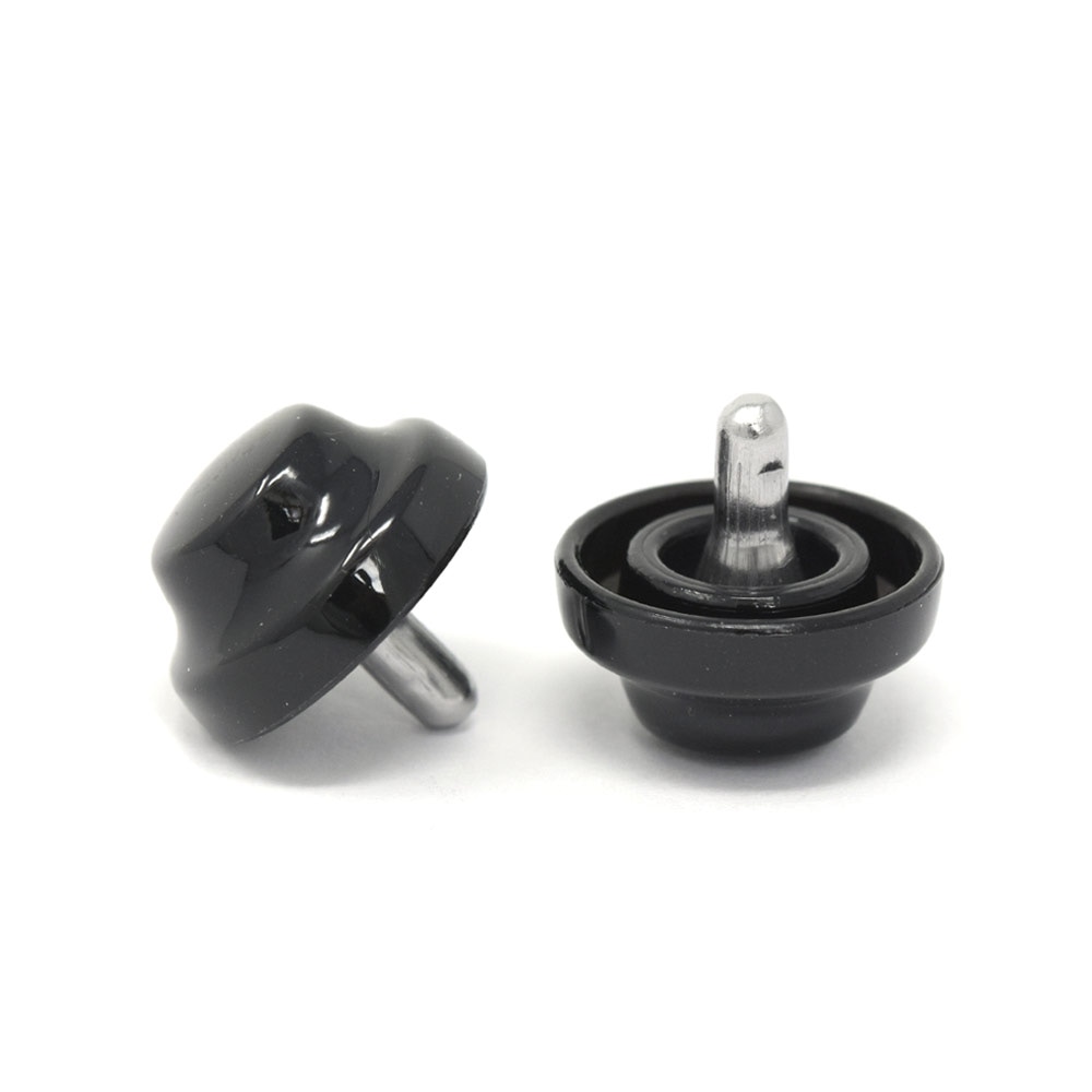 E95 / プラ底鋲 小 / 黒 〈20個〉:がまぐち口金・各種金具・袋物材料の