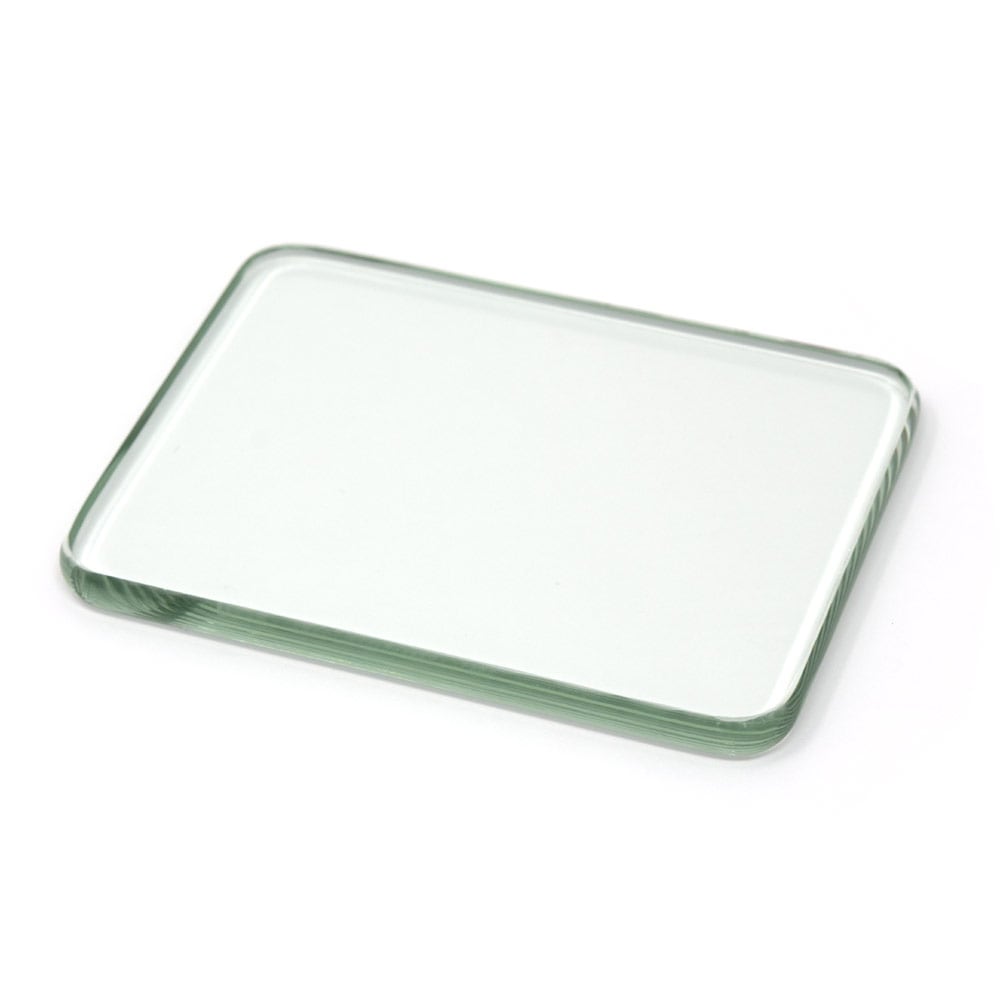 U161 / 磨きガラス板 〈1個〉:がまぐち口金・各種金具・袋物材料の角田