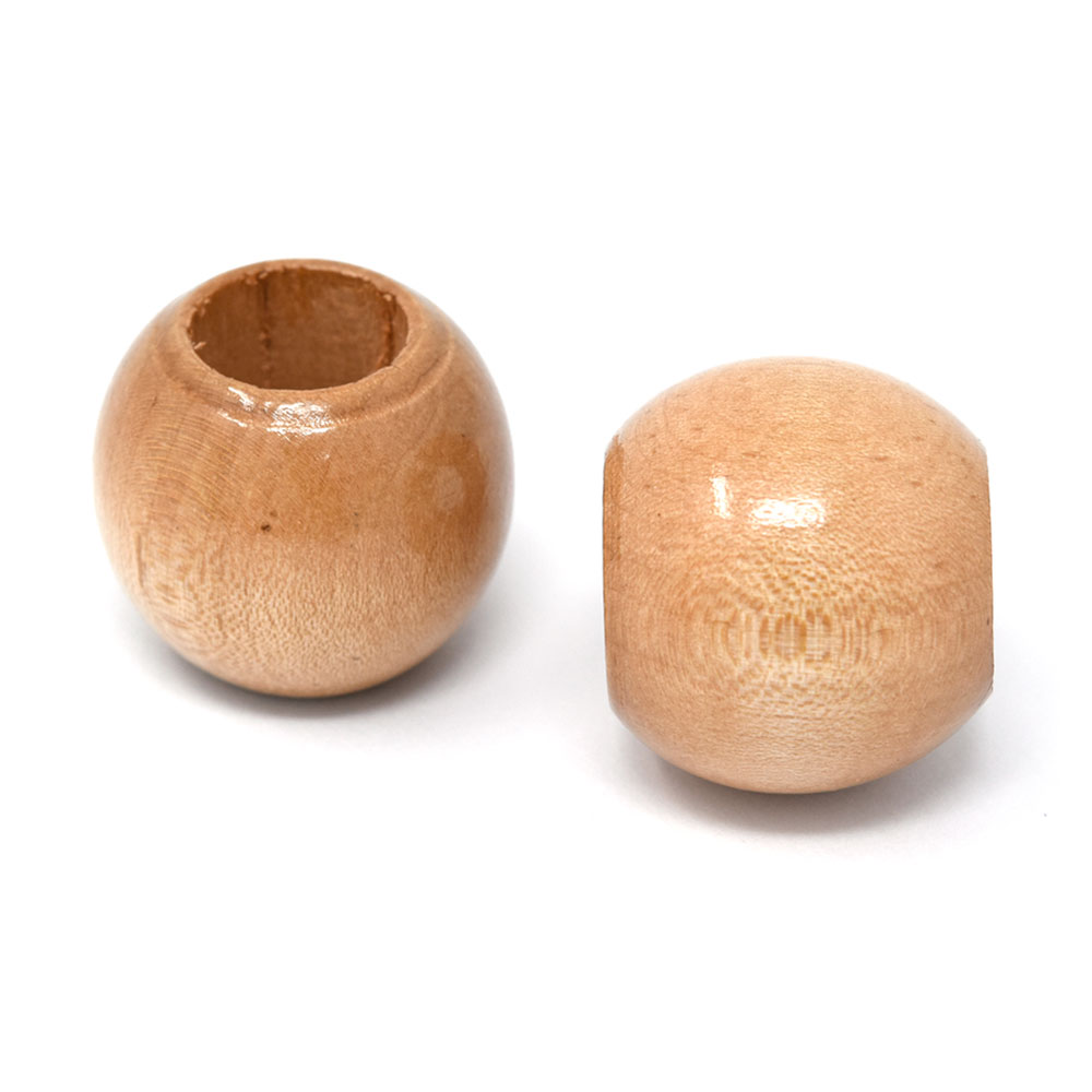 廃番】Y85 / W3015 木玉 30mm 15mm穴 / ベージュ〈10個〉:がまぐち口金