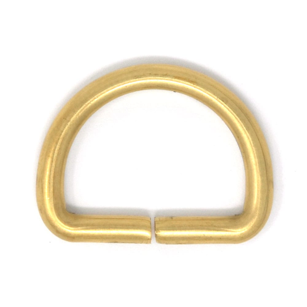 M843～846 / 丸線Dカン 18～30mm / 真鍮無垢 〈4個〉:がまぐち口金