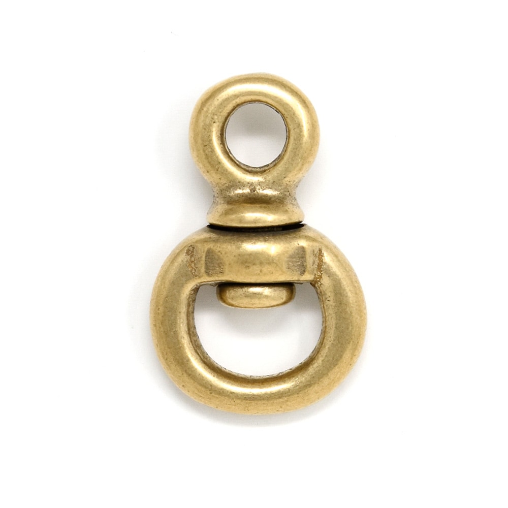 M775 / No.4291 回転カン 7mm・15mm / 真鍮無垢〈1個〉:がまぐち口金