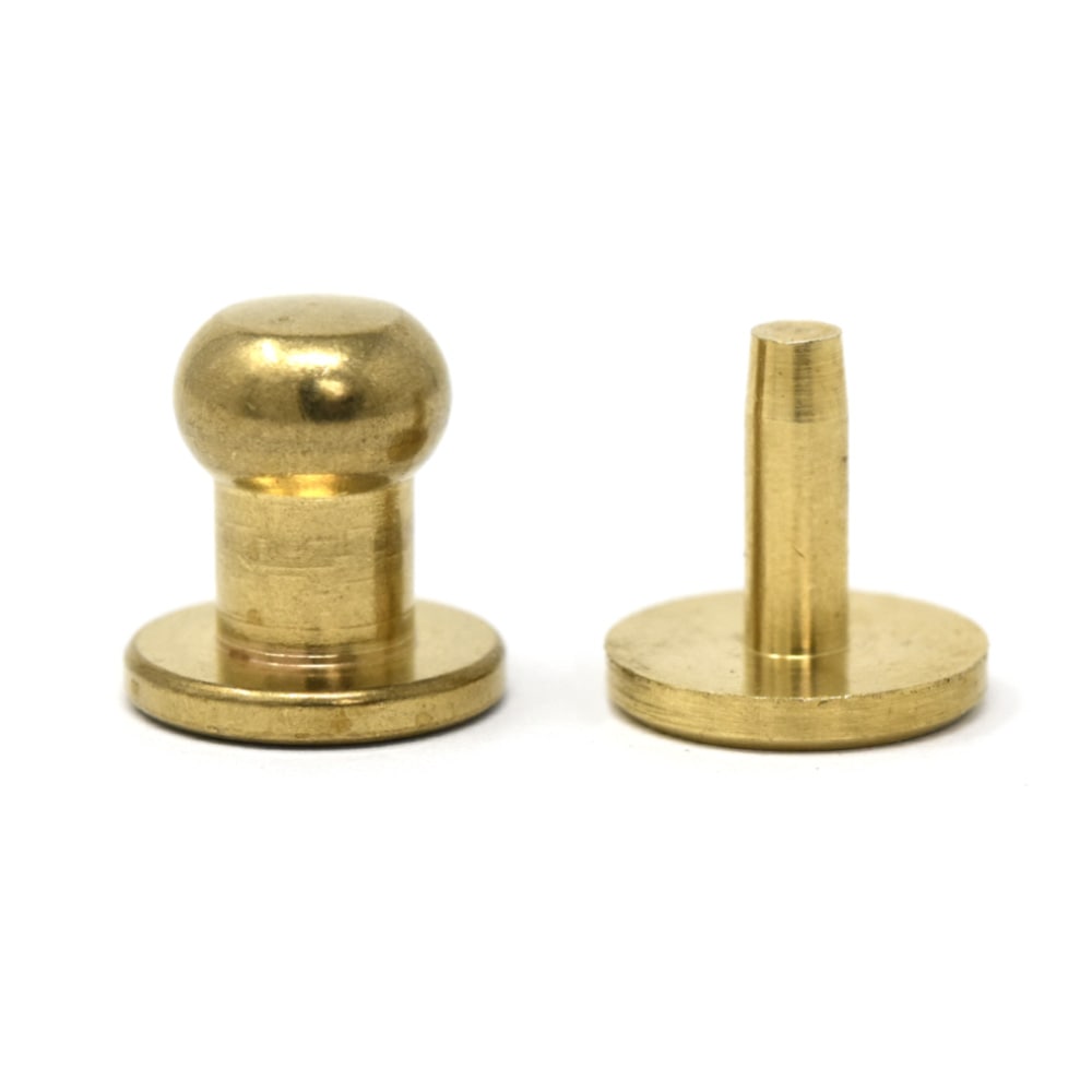 A104 / 打ち込みギボシ 大 / 真鍮無垢 〈小口・大口〉:がまぐち口金