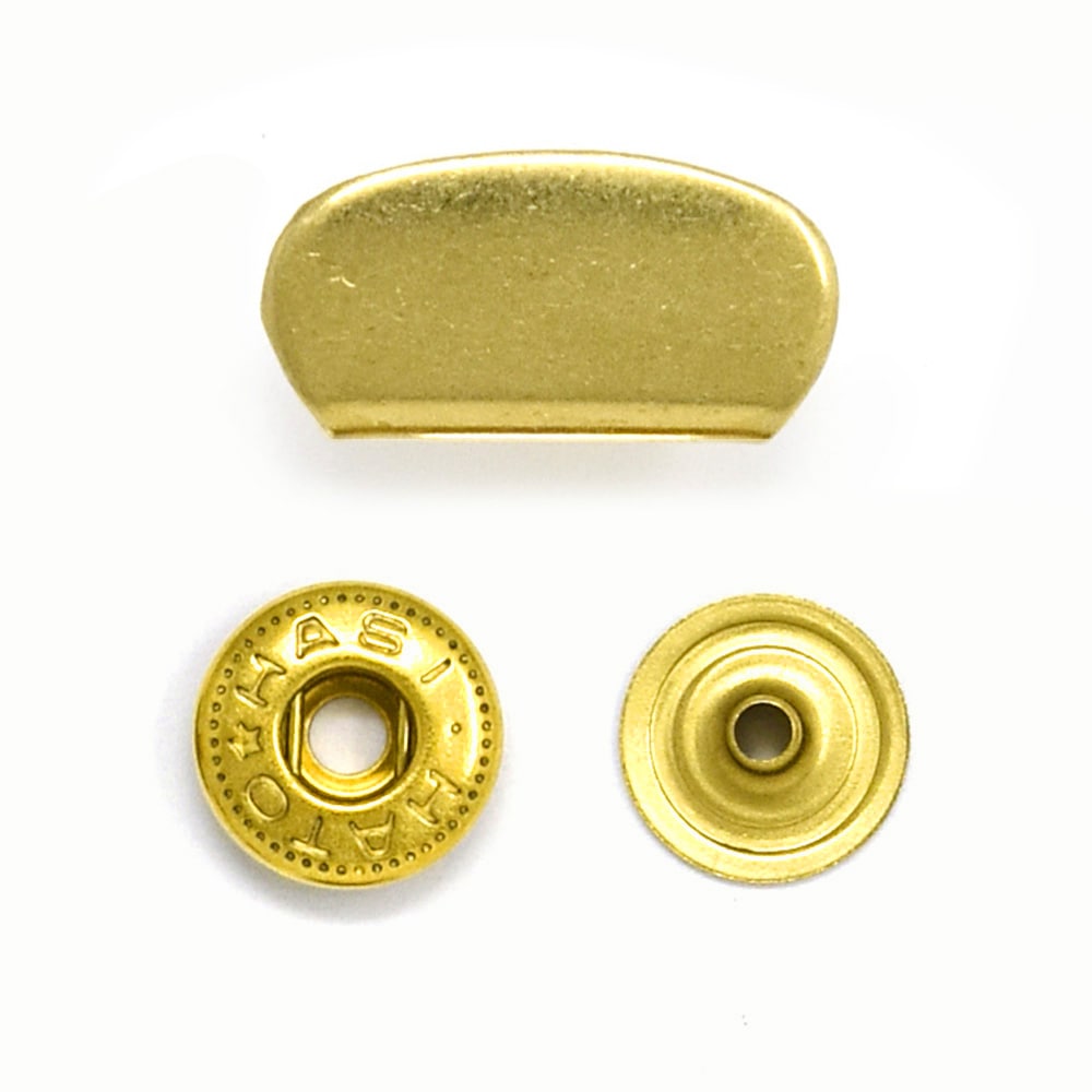 E119 / B159 ヘリ留め 飾りホック / 真鍮無垢 〈小口・大口〉:がまぐち