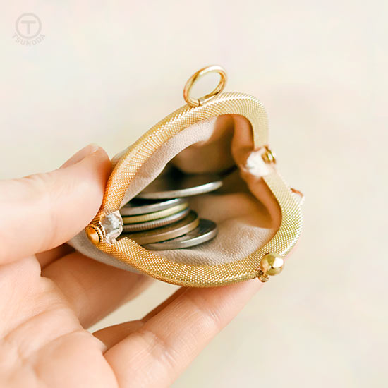 型紙のみ】F201 / 4.8cm 丸型口金 石目 とびこみ:がまぐち口金