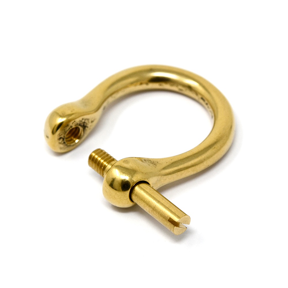 M707 / No.2658 真鍮製丸型手カン 12mmネジ式 / 真鍮無垢 〈2個