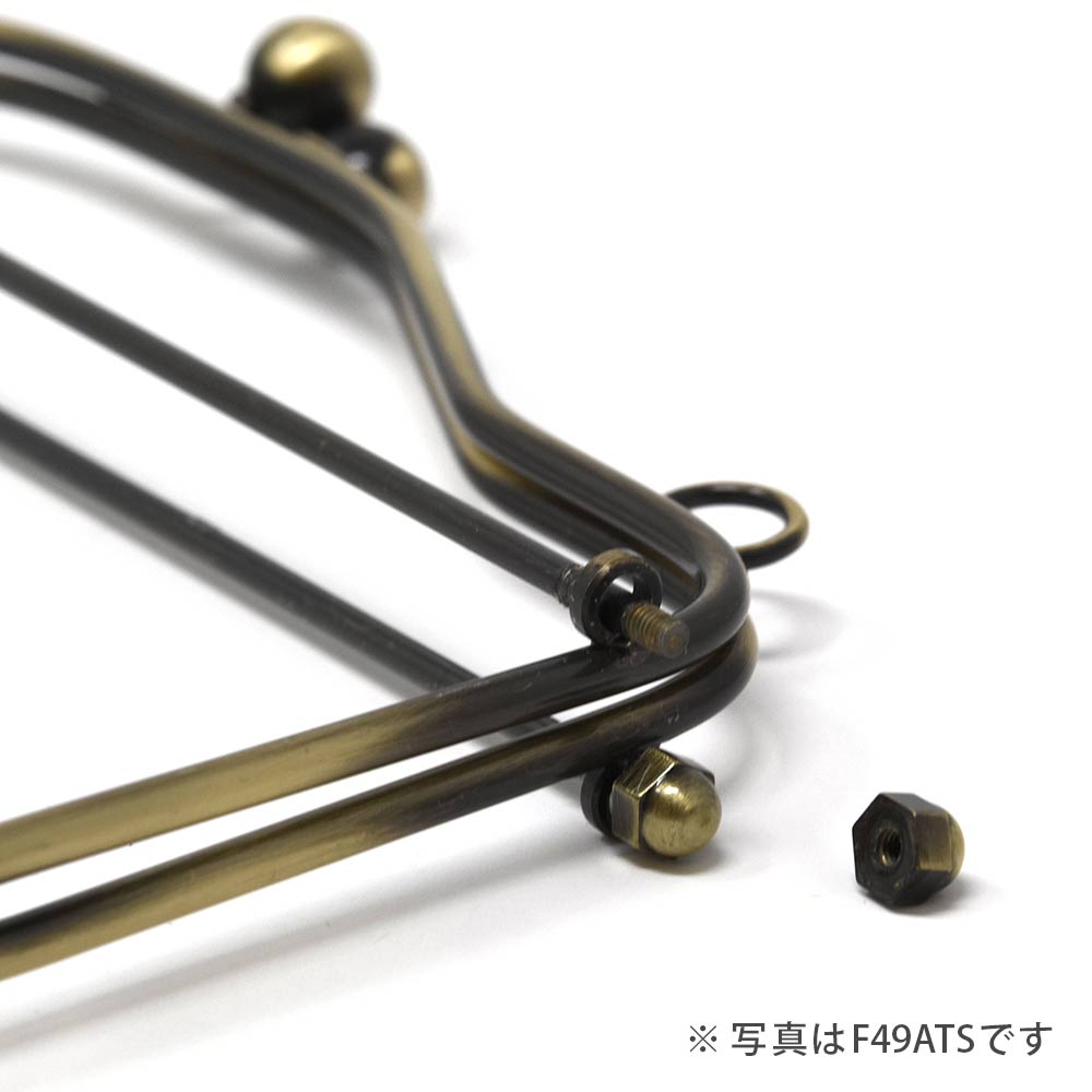 廃番】F49 / 24cm 山型 ベンリー口金 カン付 / N［1～29本］:がまぐち