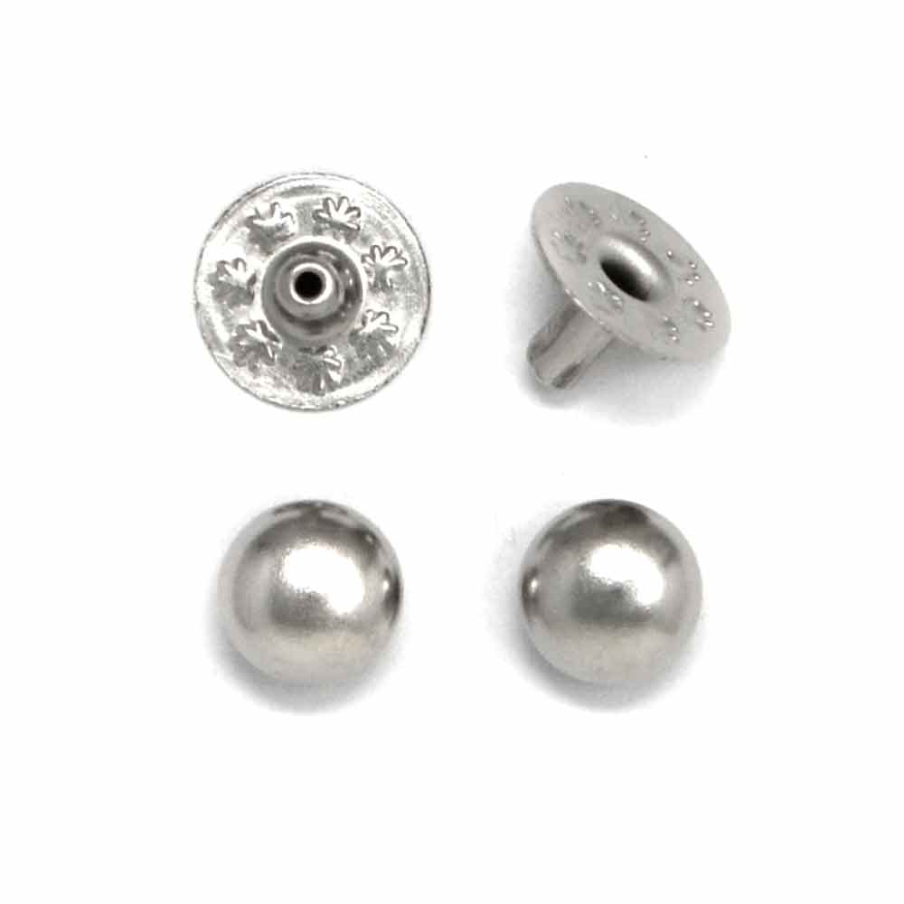 E18 / 特小玉飾りカシメ 7mm / N 〈30個〉:がまぐち口金・各種金具