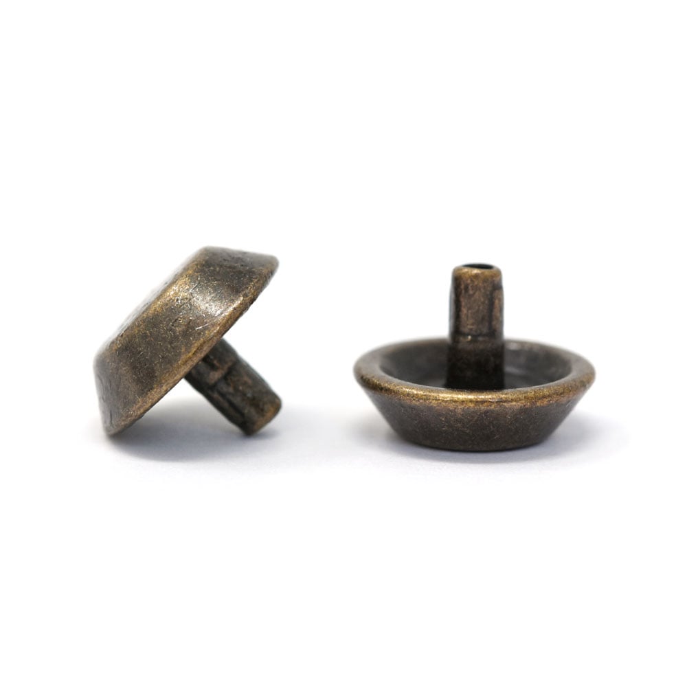 移動】E943 / 14mm フジタカ底鋲 特大 / AT 〈10個〉:がまぐち口金