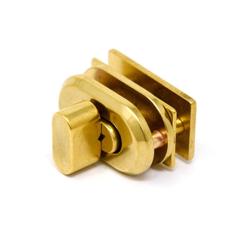 A703 / 真鍮製 小判型ヒネリ ネジ式 / 真鍮無垢 〈小口・大口
