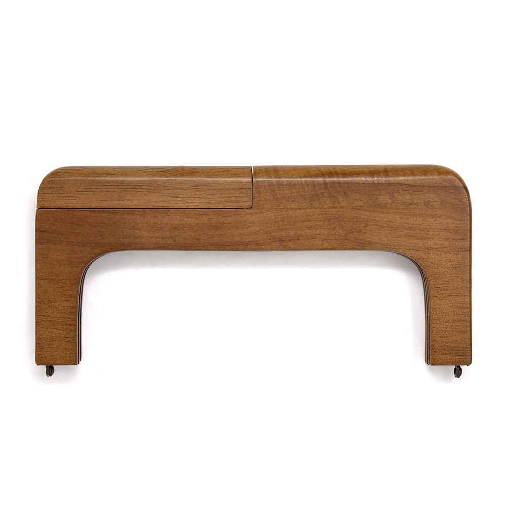 F460 / 25cm 木製フレーム口金〈1本〉:がまぐち口金・各種金具・袋物