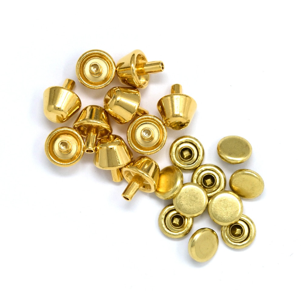 E43～E45 / 傘型底鋲 8～12mm / G 〈10個〉:がまぐち口金・各種金具