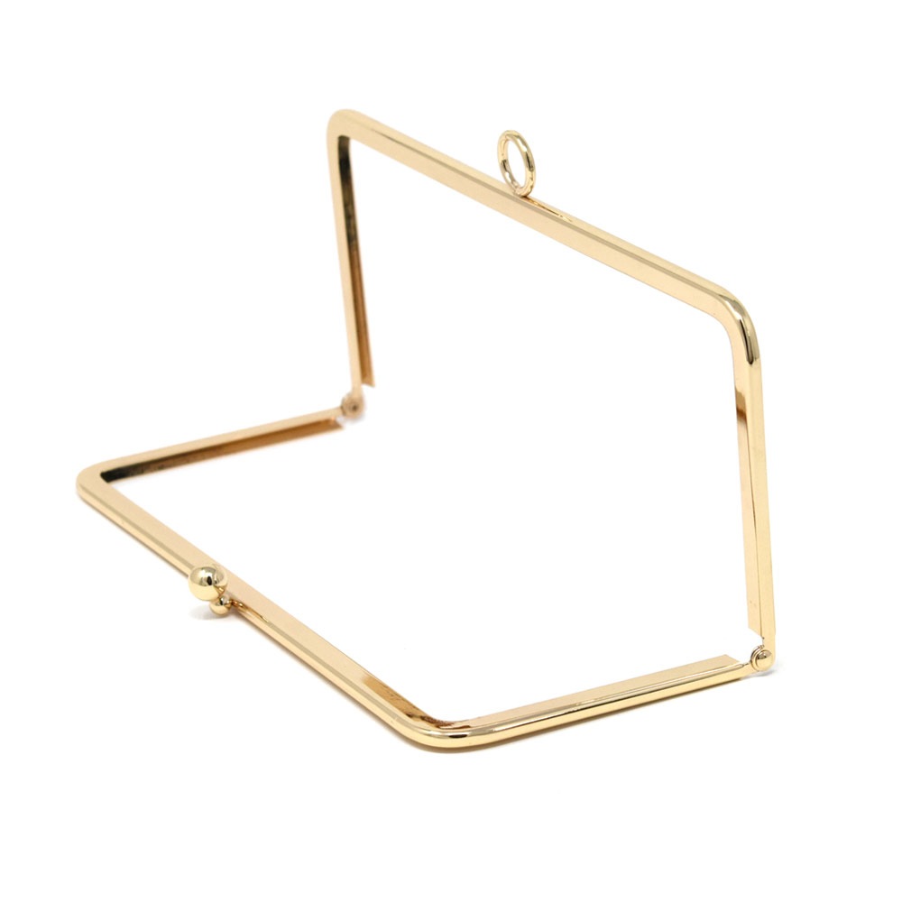 F116 / 21cm 角丸型 がまぐち口金 とびこみ玉 / G［1～9本］:がまぐち