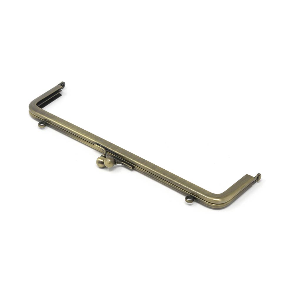 廃番】F30 / 18cm 角丸型 がまぐち口金 カン付 / ATS［受注生産