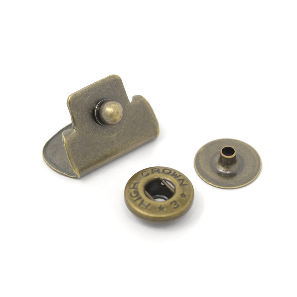 廃番】E87 / M181 飾りホック / AT 〈10組〉:がまぐち口金・各種金具