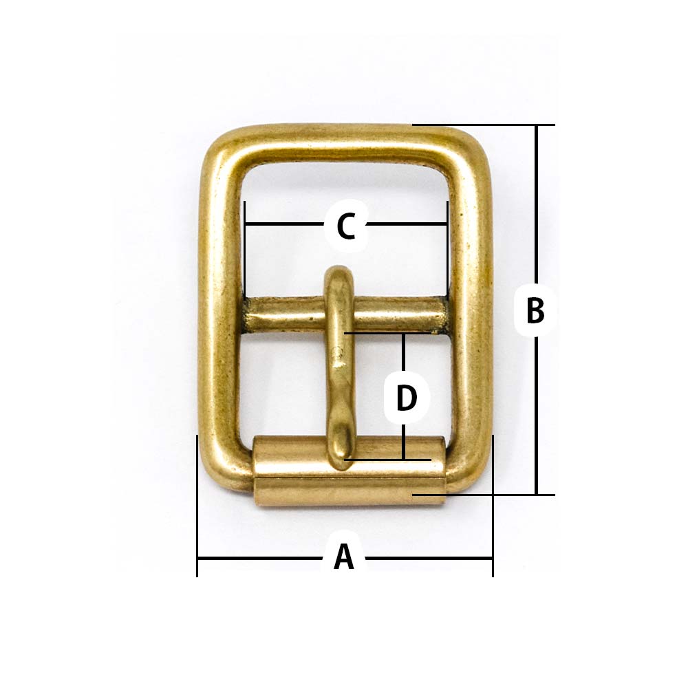 J775～777 / No.125 中一管尾錠 18～24mm / 真鍮無垢 〈2個〉:がまぐち