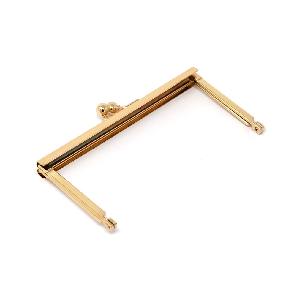F117 / 12cm 浮足 すかし溝 がまぐち口金 / G［10～49本 / 5%OFF