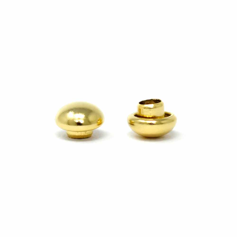 E17 / 特々小玉飾りカシメ 4.5mm / G 〈30個〉:がまぐち口金・各種金具