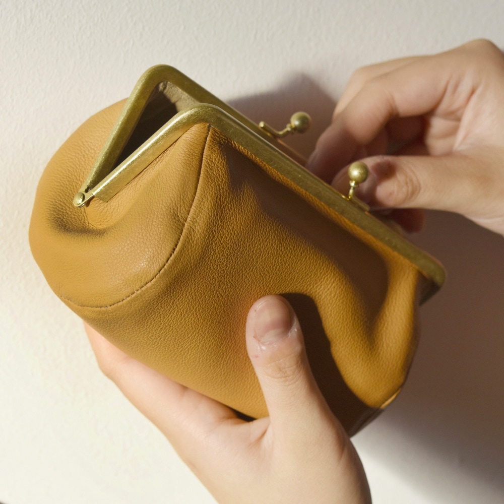 日向特産カヤ　裏出し　厚み23cm 型紙のみ】F24 / 15cm 角丸 がま口口金 Pt.002:がまぐち口金