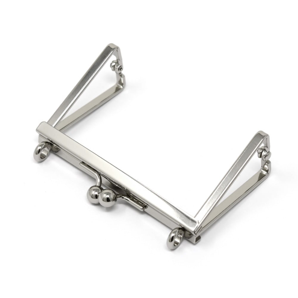 廃番】F125 / 9cm 三角足 がまぐち口金 カン付 / N［1～9本］:がまぐち