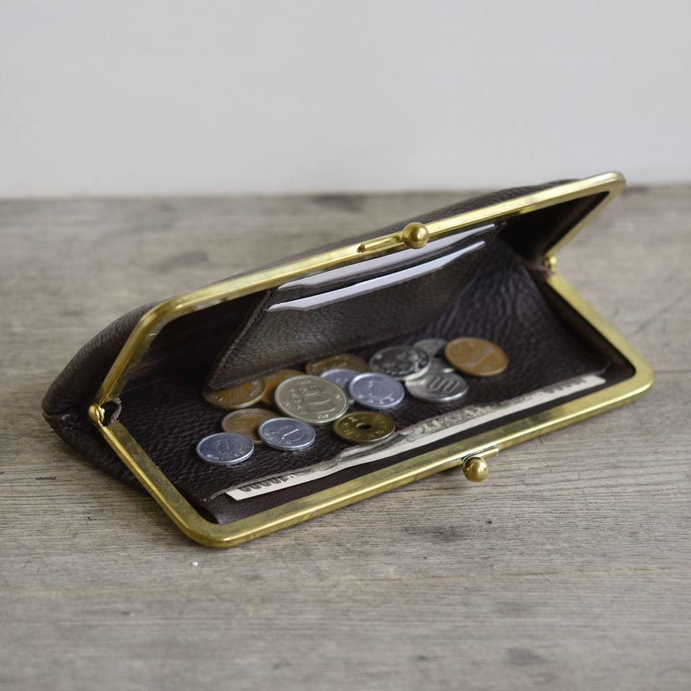 廃番】F713 / 19.8cm 角丸型 真鍮製 がまぐち口金 / 艶出磨き［1～9本