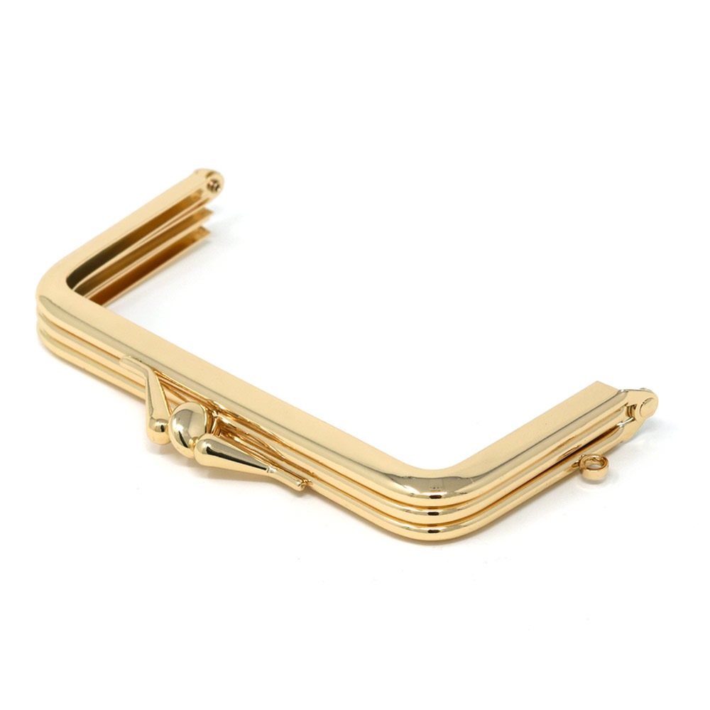 固定式口金のみ F111 / 10.5cm 角丸型 三枚口 がまぐち口金 / G［10～49本 / 5