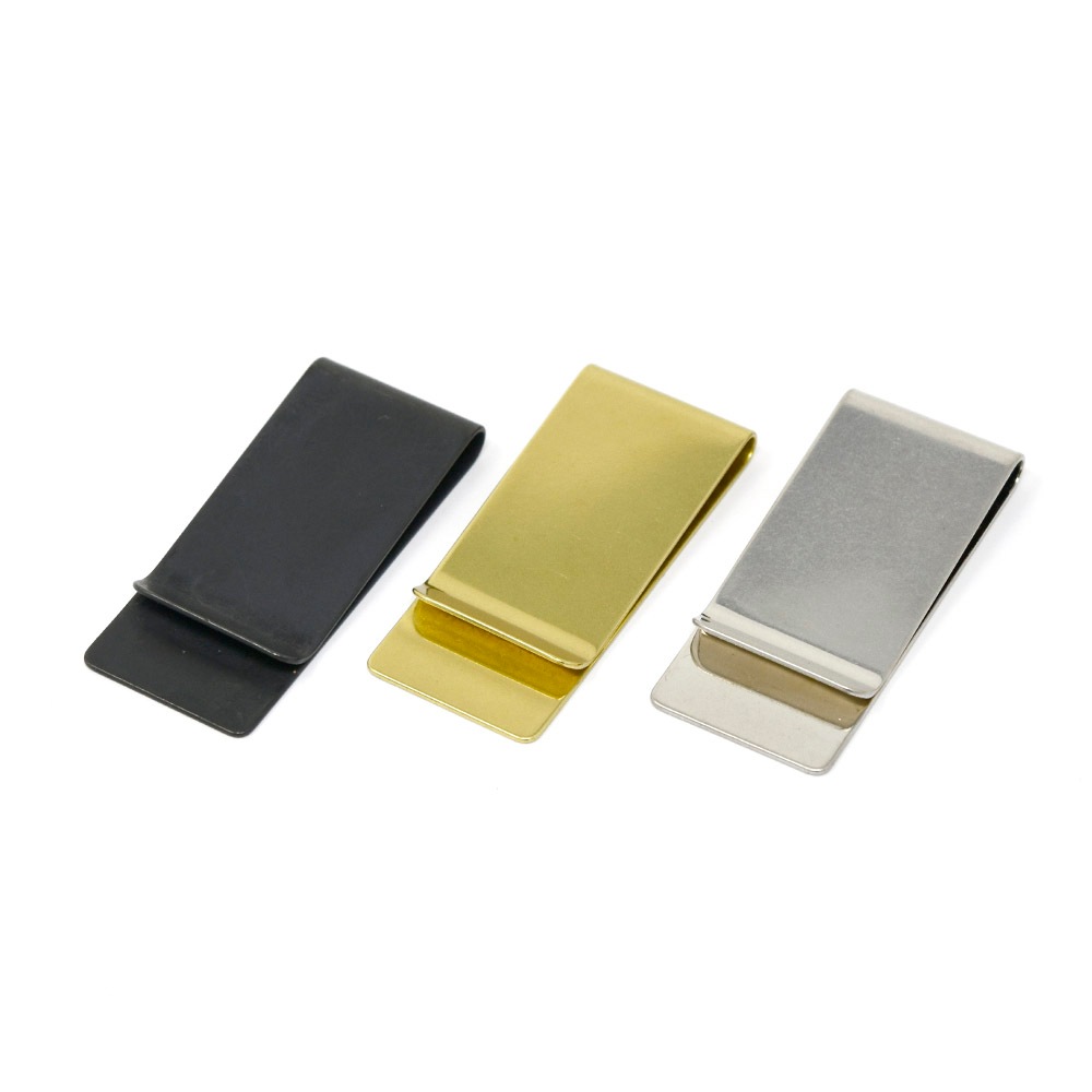 Calores ゴールド マネークリップ 幾何学模様 Y124 / マネークリップ 23mm x 53mm / ATN 〈1個〉:がまぐち口金