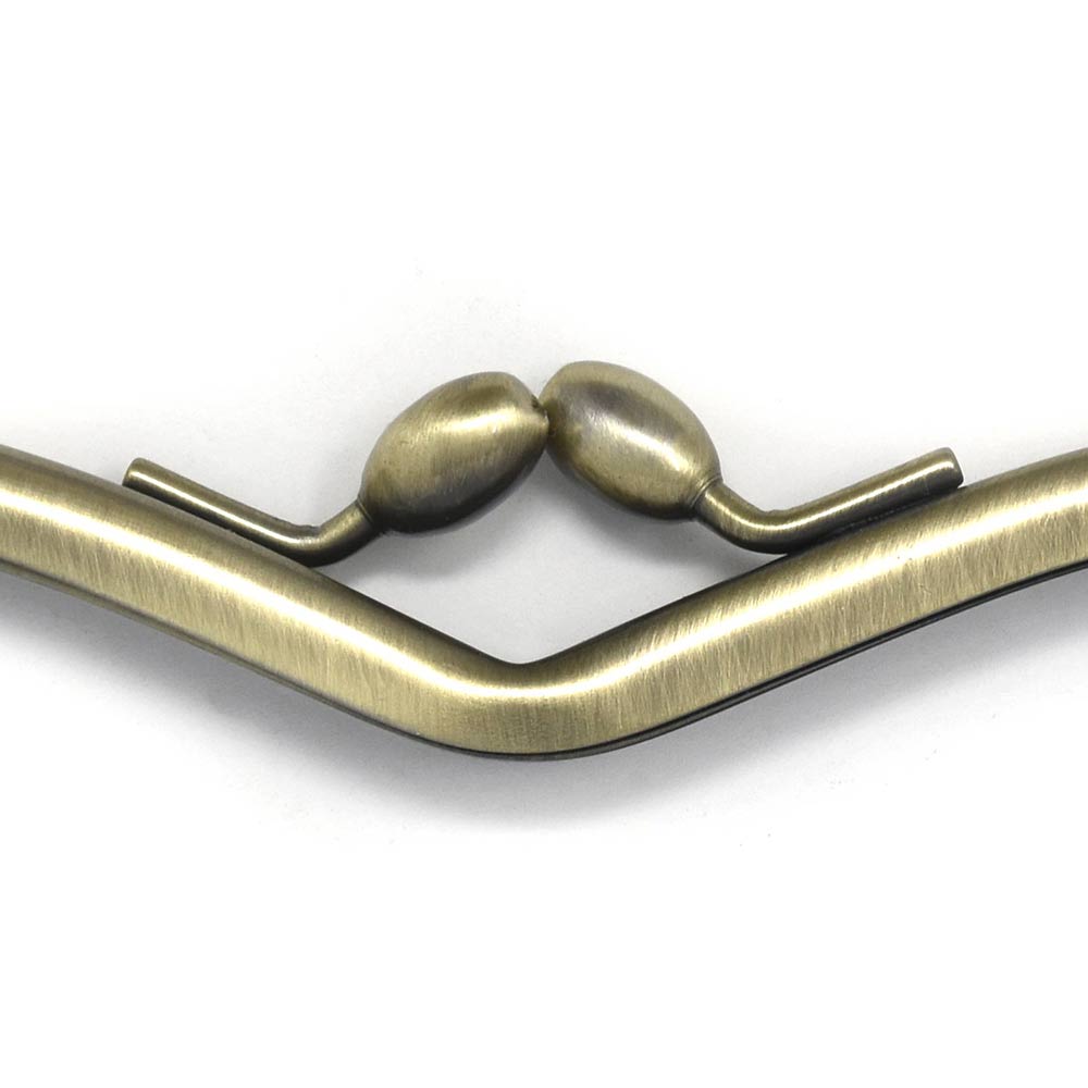 F33 / 18cm 二つ山 がまぐち口金 / ATS［1～9本］:がまぐち口金・各種