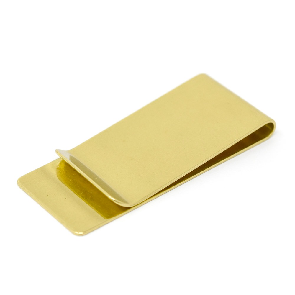 Y124 / マネークリップ 23mm x 53mm / 真鍮生地 塗装付 〈1個