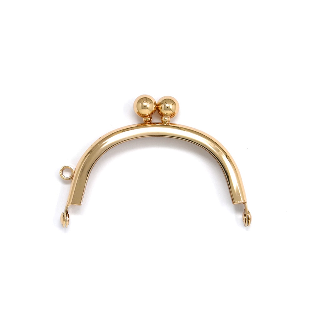 F130 / 6cm 丸型 がまぐち口金 親子玉 / G［120本～ / 20%OFF