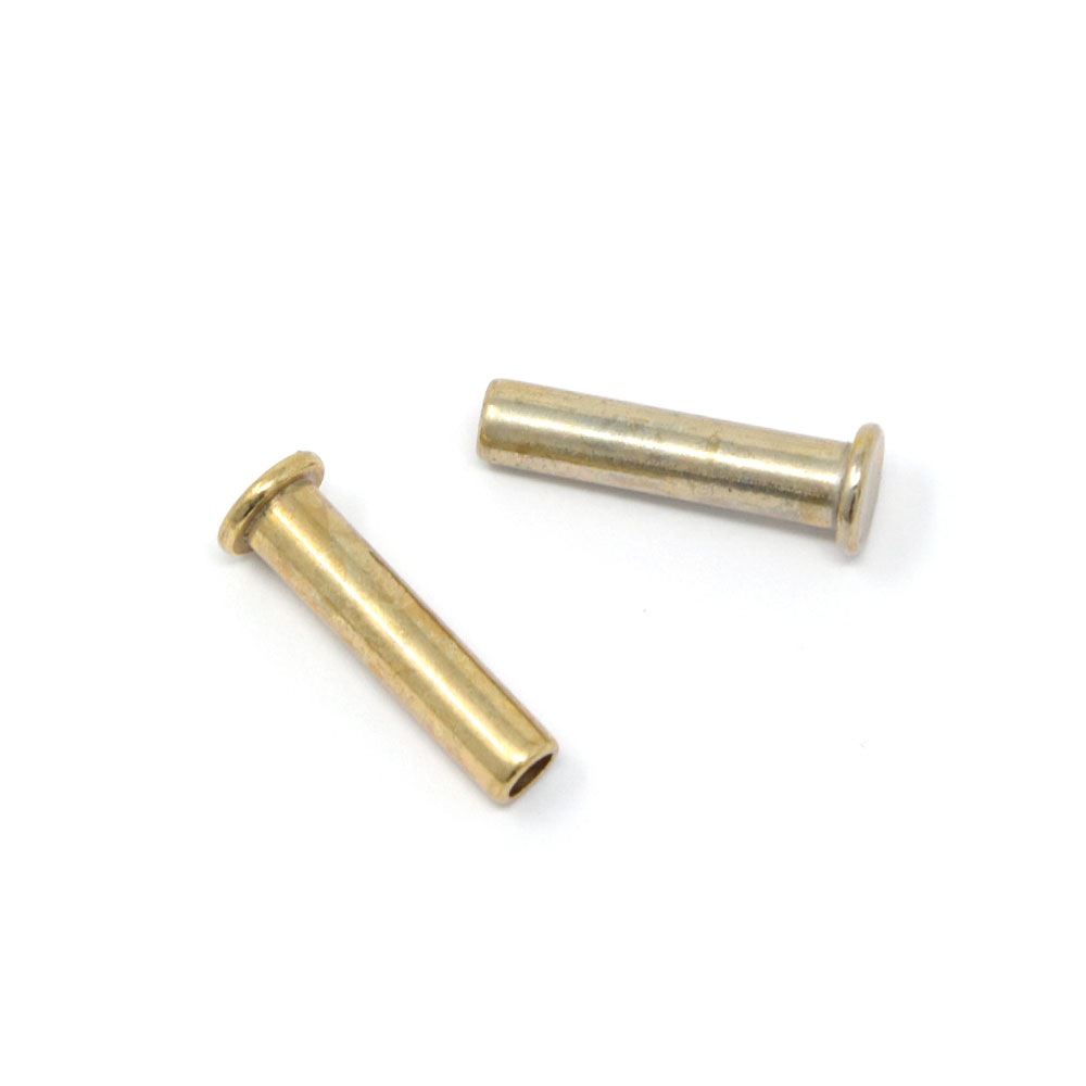 廃番】Y97 / バネ口金用 打込みピン / 真鍮色〈1組〉:がまぐち口金