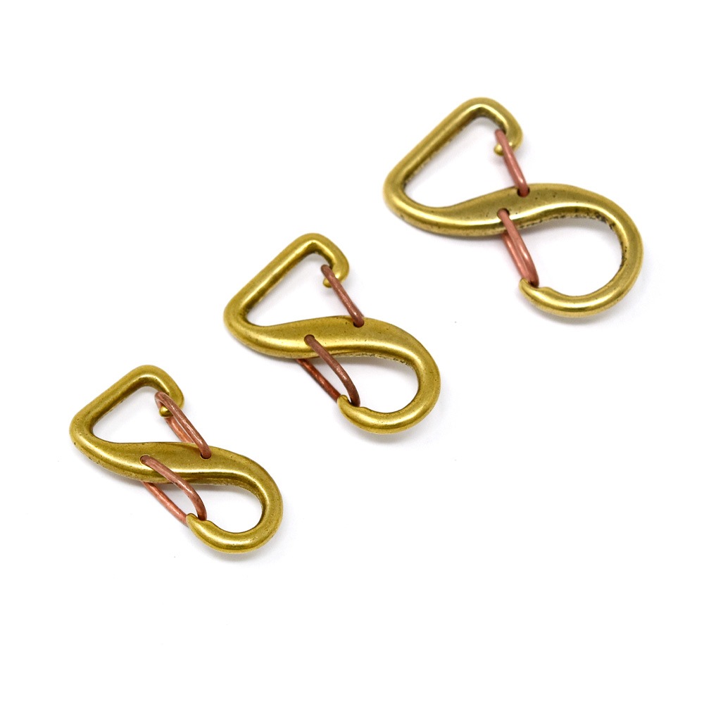 H746～H748 / No.32 ダブルフック 12mm～18mm / 真鍮無垢 〈2個