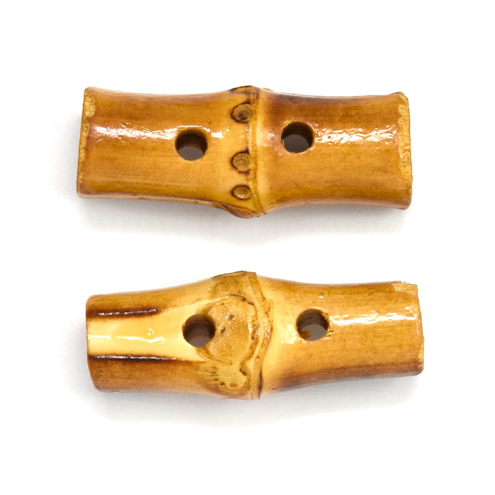 廃番】Y94 / 竹ボタン 40mm〈10個〉:がまぐち口金・各種金具・袋物材料