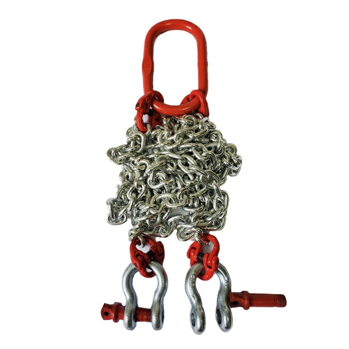 ネジシャックル式 チェーンスリング スリングチェーン 2本吊り 吊り具 2000kg 2t チェンブロック 吊り金具