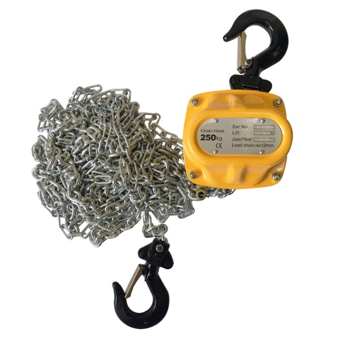 0.25t  チェーンブロック  チェーンホイスト 吊り上げ  荷揚げ  滑車  チェーン3m　揚程2.8m　250ｋｇ
