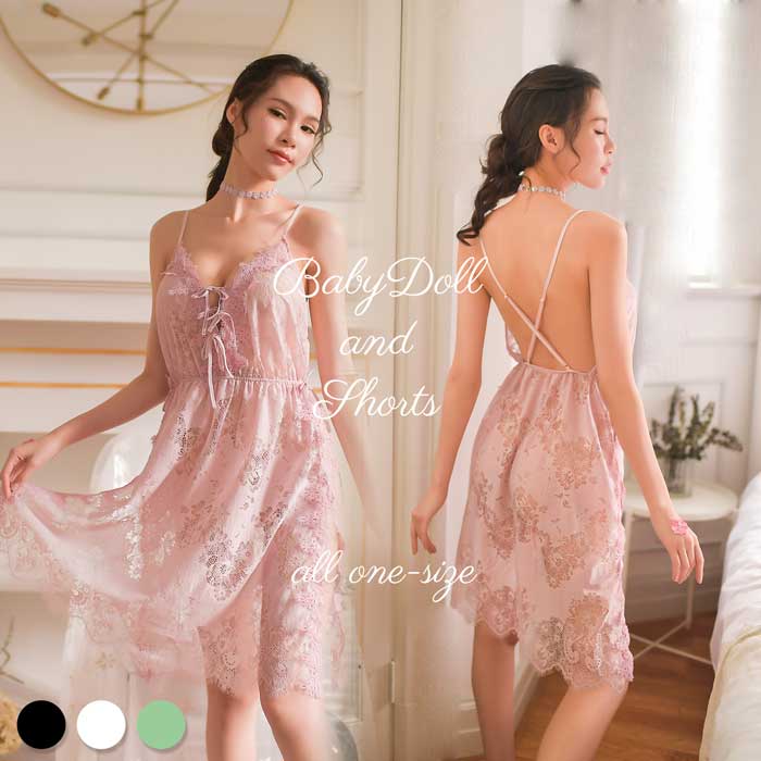 セクシーランジェリー かわいい セクシー 下着 ベビードール  ランジェリー Tバック コスプレ 仮装 女性 レディース エロ  勝負下着 衣装 ハロウィン コスプレ セクシーランジェリー 下着 スリップ ナイトウェア ブラック ホワイト ピンク グリーン フリーサイズ