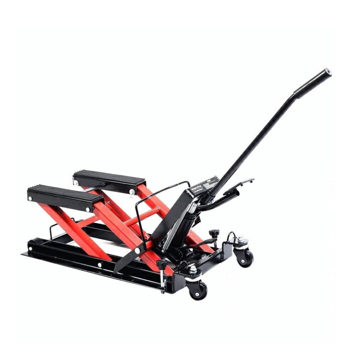 バイクジャッキ 足踏み油圧式 バイクリフト バイクスタンド 680kg  メンテナンススタンド モーターサイクルジャッキ リフトジャッキ メンテナンス