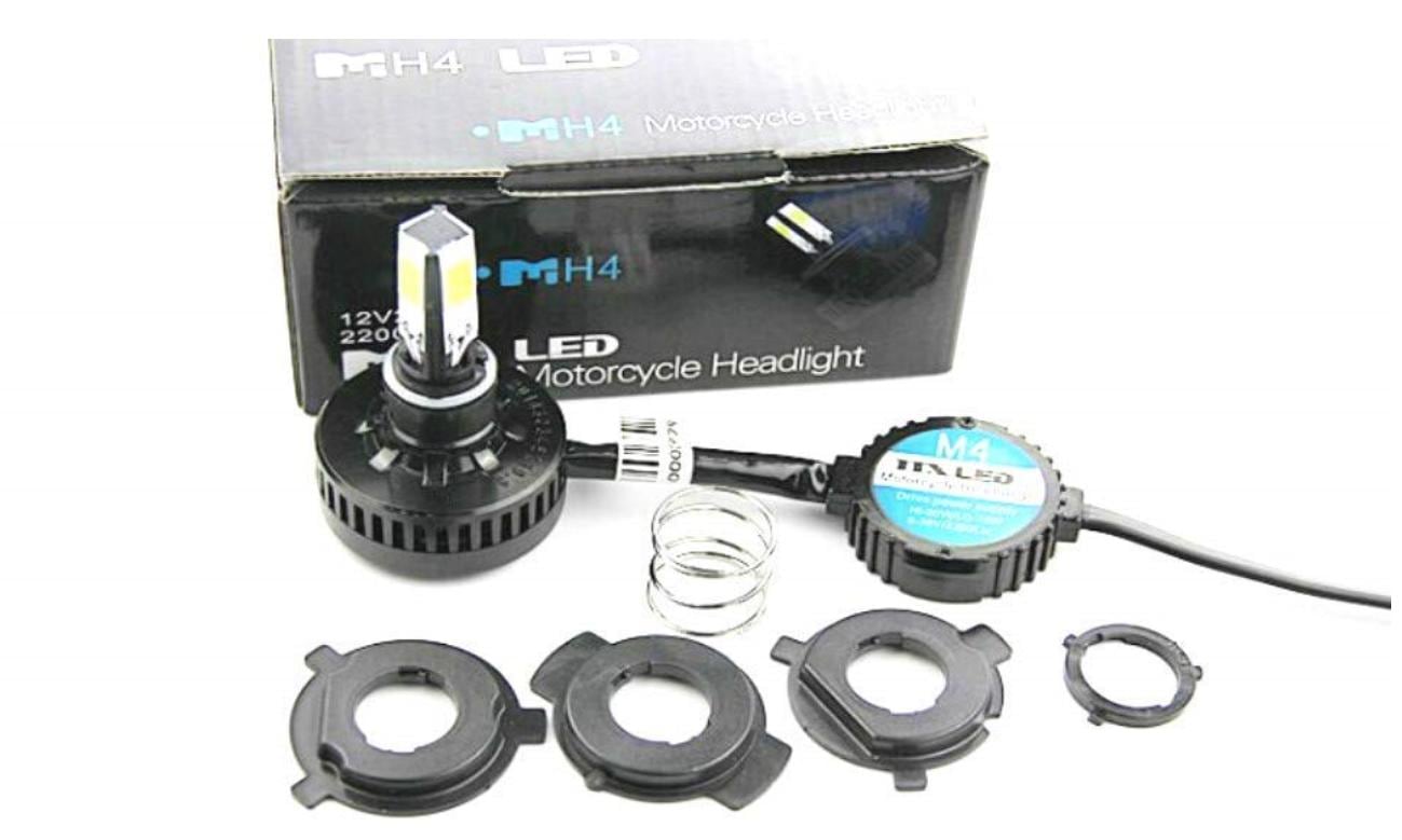 Hi/Lo切替式★4面発光2200LM バイク用LEDヘッドライト