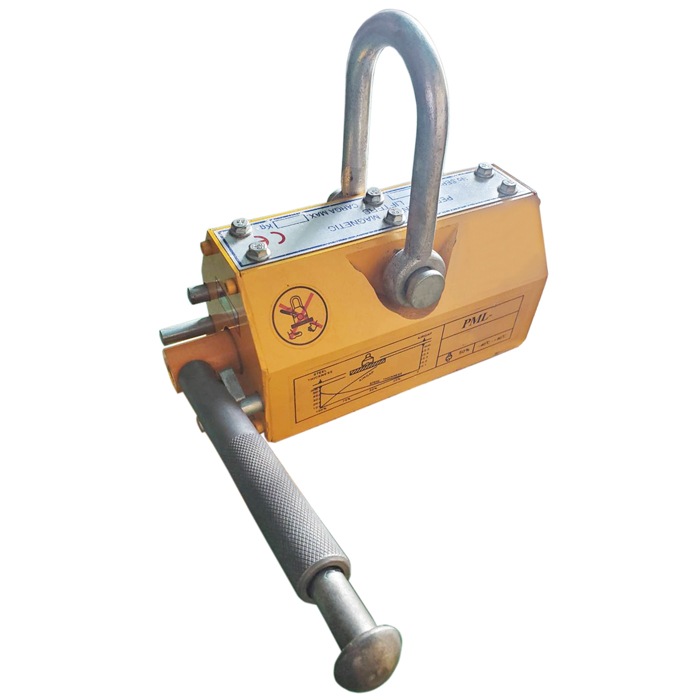 電源不要 永久磁石 リフティングマグネット リフマグ 600kg 0.6t シャックル リフティング マグネット 永磁 マグネットリフター クレーン 玉掛け 吊り具 吊具 鉄材 平鋼 鋼板 運搬 昇降 上げ下ろし 吊り上げ