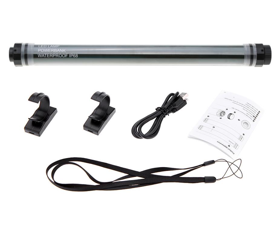 LED作業灯 LEDライト（長さ392mm）懐中電灯 ハンディライト 完全防水 充電式 白色光 最大450LM 防塵防水IP68 明るさ3段階 充電器  LEDランタン  作業灯  LEDランプ  アウトドア 釣り 登山 防災 災害用 撮影用 ライト