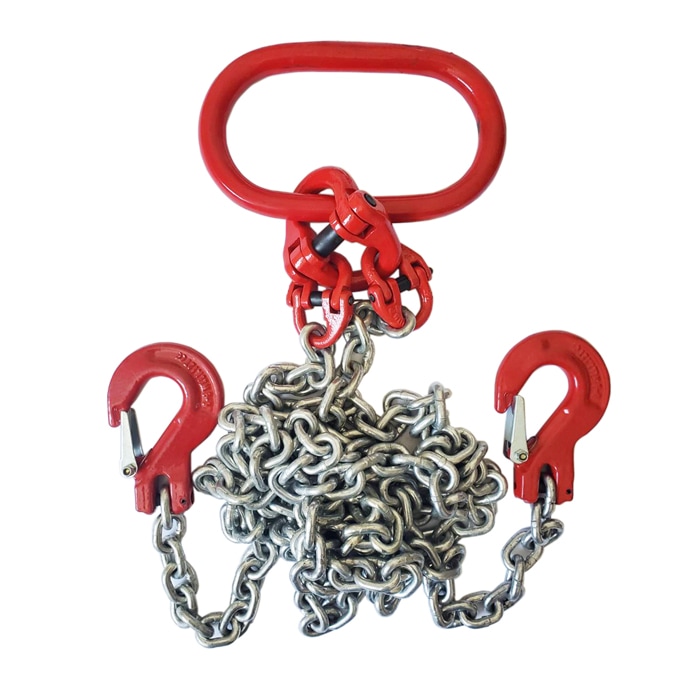 チェーンスリング スリングチェーン 2本吊り具 147cm 2000kg 2t チェンブロック  ダブルタイプ  工具  チェーン式吊具