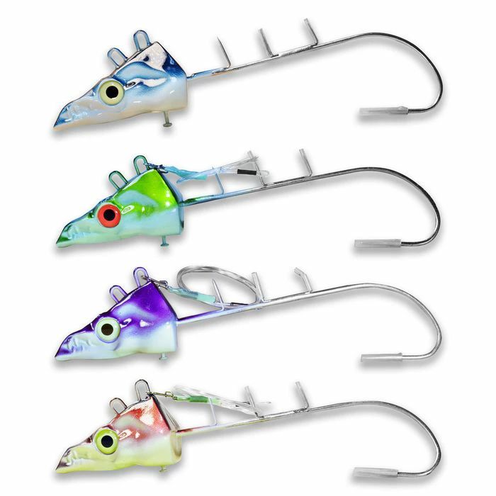 タチウオテンヤ ガツガツドラゴン シングルフック 50号 太刀魚 船 エルピス (四色セット)