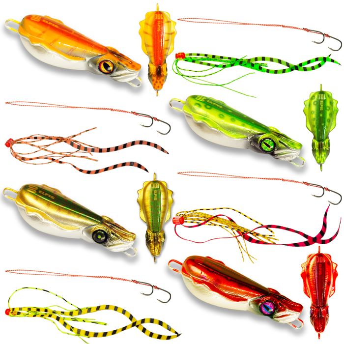 [ELPIS] タイラバ 100g 龍牙パラダイス 万能烏賊アオリ 四色 スターター セット 遊動式 スライド式 ジグ オールマイティ
