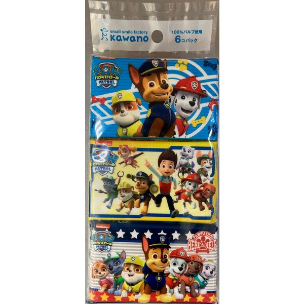 【パウ・パトロール】『ミニポケットティッシュ6P』　～水に流せる！～