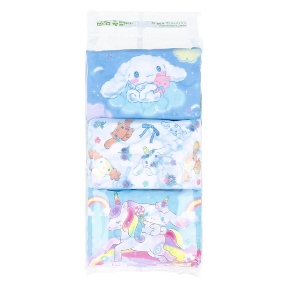 【シナモロール】『ミニポケットティッシュ6P』　～水に流せる～