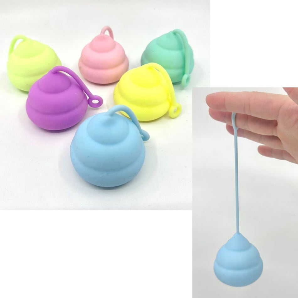 【おもちゃ・景品】『モチモチうんちヨーヨー』<6色>