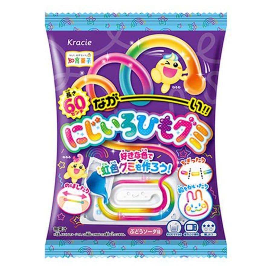 【お菓子】『ながーい にじいろひもグミ 1箱上代¥200×7個入』 ~ 知育菓子 ~