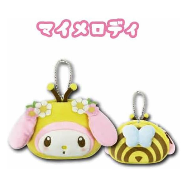 【サンリオキャラクターズ】『ミニフェイスポーチ ミツバチ』<マイメロディ>