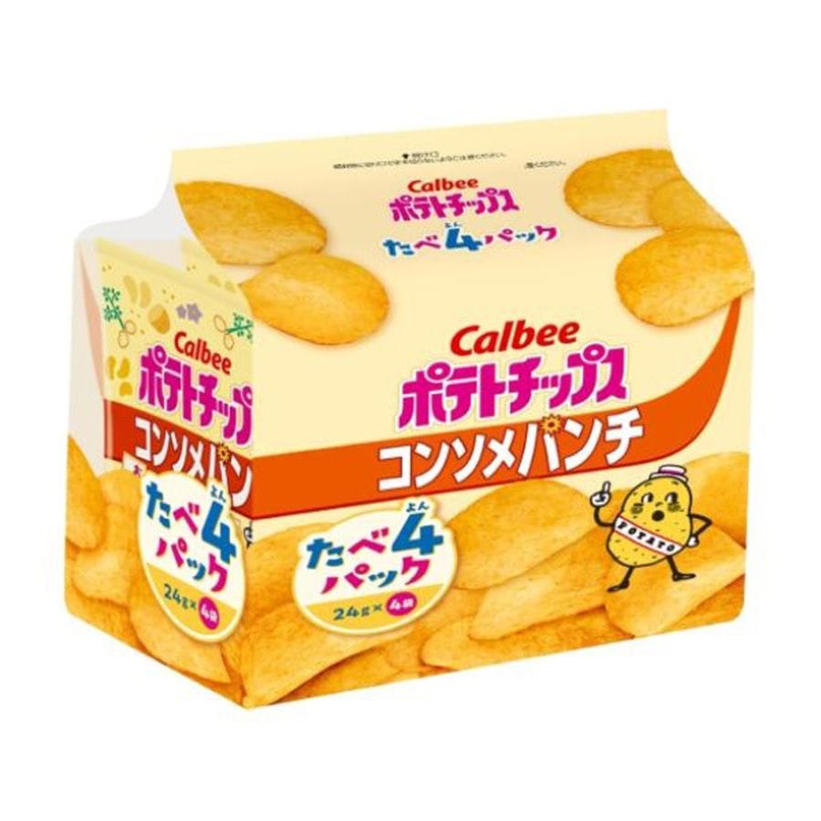 【お菓子】『ポテトチップスたべよんパック（4袋入）上代￥350』＜コンソメパンチ＞