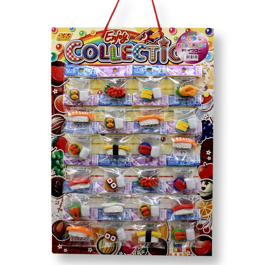 【イベント・お祭り】『イワコーおもしろ消しゴム 台紙24付』<お寿司> ☆日本製☆